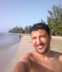 En la playa de Luquillo de Puerto Rico