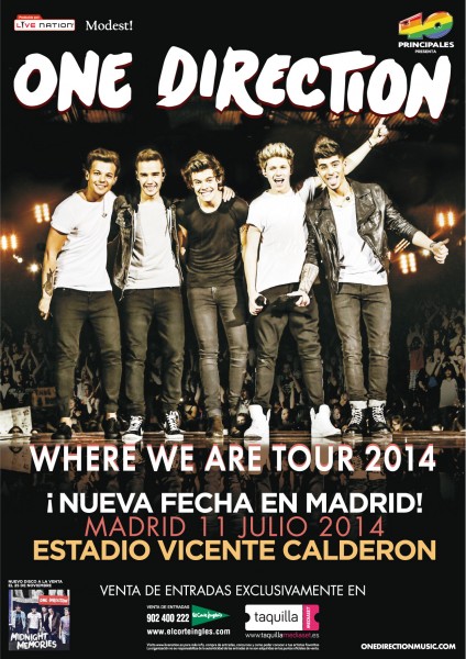Confirmada segunda fecha en Madrid de "Where We Are Tour 2014"