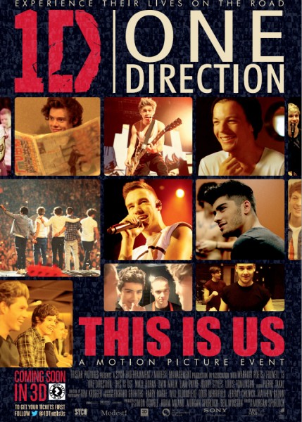 póster oficial de la película de ONE DIRECTION: THIS IS US